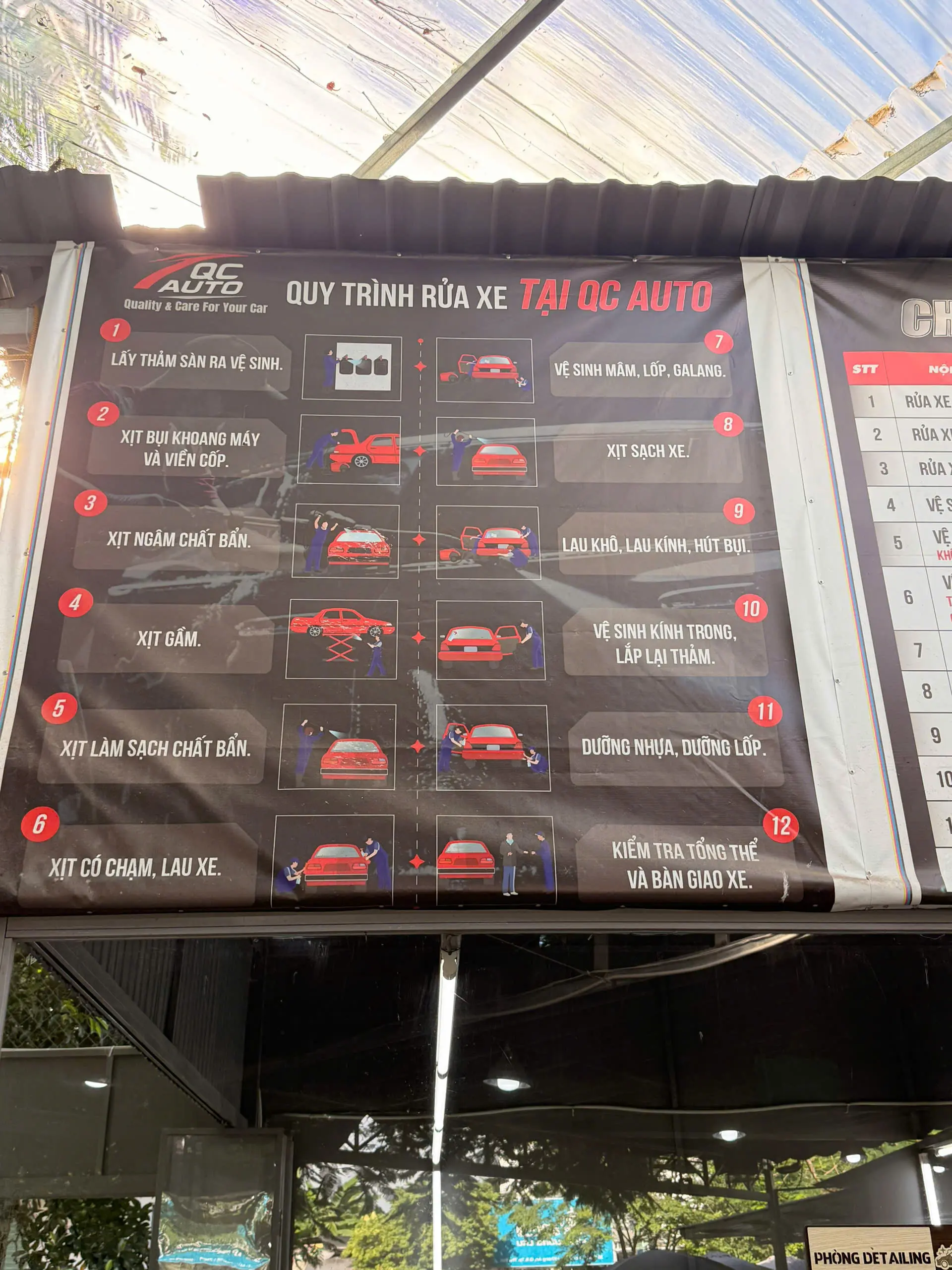 Quy trình rửa xe 12 bước tại QC Auto