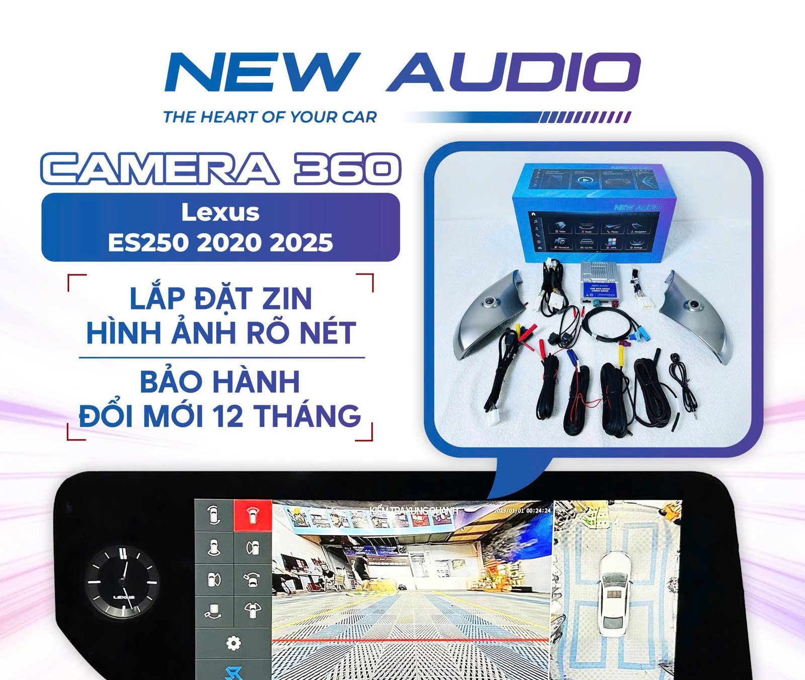 Camera 360 lắp zin Lexus ES250 đời 2020–2025 - QC Auto Thủ Đức