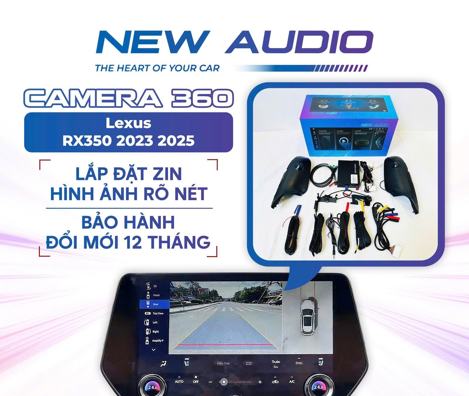 Camera 360 lắp zin Lexus RX350 thế hệ mới 2023–2025 - QC Auto Thủ Đức