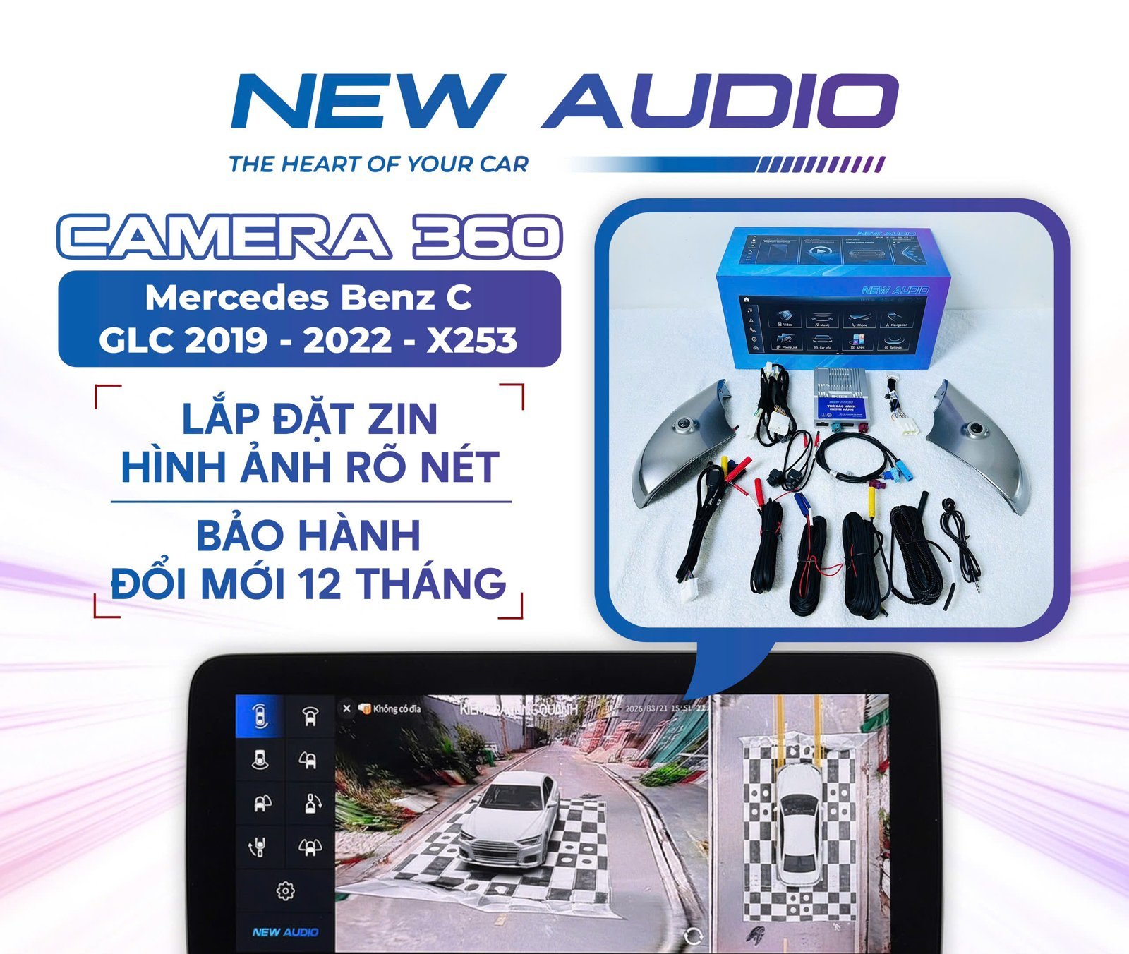 Camera 360 lắp zin Mercedes C-Class W205, GLC X253 đời 2019–2022 - QC Auto Thủ Đức