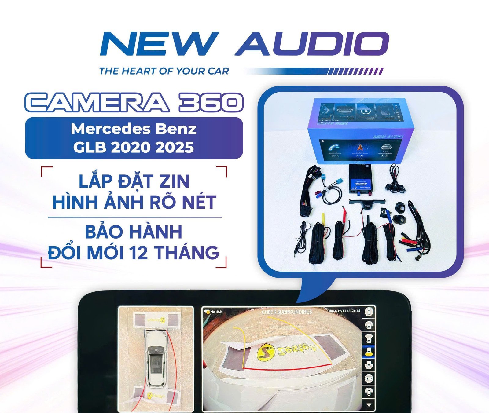 Camera 360 lắp zin Mercedes GLB đời 2020–2025 - QC Auto Thủ Đức