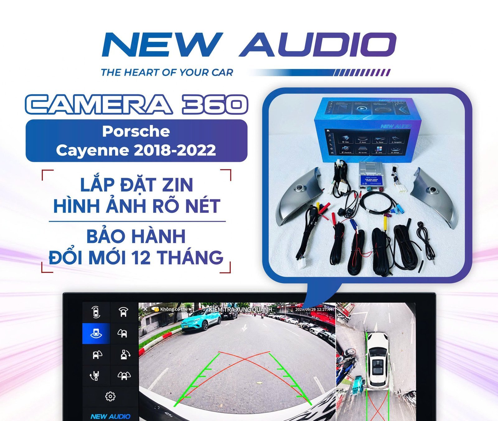Camera 360 lắp zin Porsche Cayenne đời 2018–2022 - QC Auto Thủ Đức