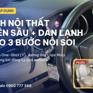 Vệ sinh nội thất chuyên sâu kết hợp vệ sinh dàn lạnh nội soi tại QC Auto