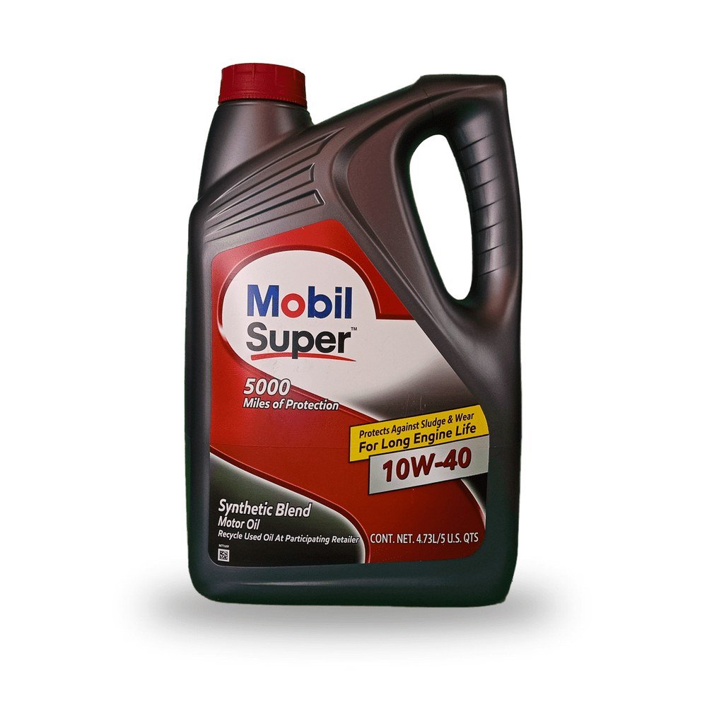 Dầu bôi trơn động cơ Mobil super 5000 Synthetic blend 10W-40 (4.73l/can) 4.73L — QC Auto