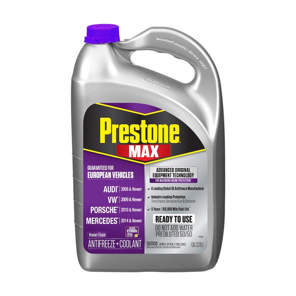 Nước làm mát Prestone European Violet 50/50 pha sẵn — can 3,78L (1 gallon) — QC Auto
